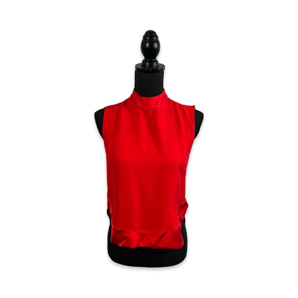 French Connection Mock Neck Sleeveless Blouse Sz 6